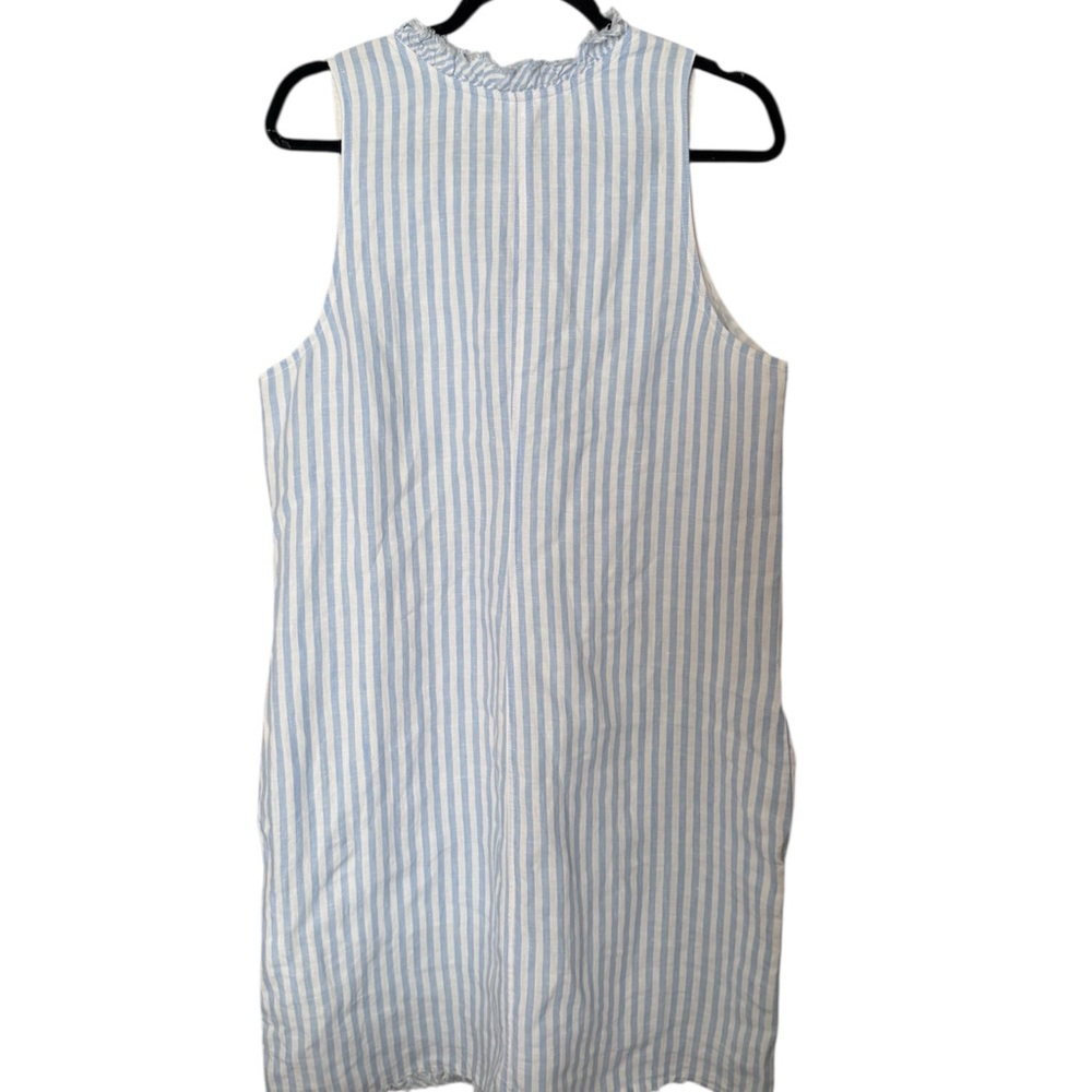 Tommy Bahama Light Blue and White Frayed Edge Top - Picture 2 of 10